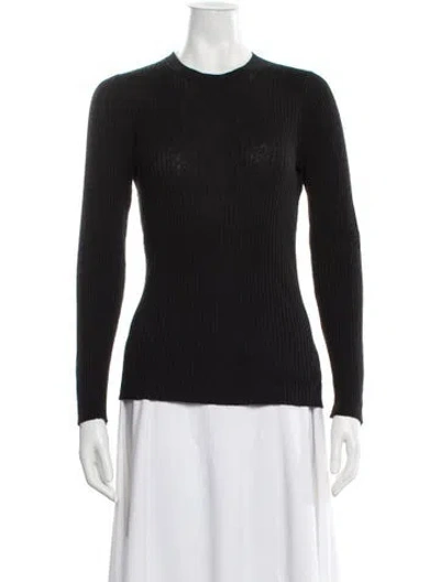Pre-owned James Perse Linen Crew Neck Sweater In Black