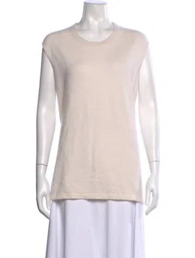 Pre-owned James Perse Linen Crew Neck Sweater In Neutral