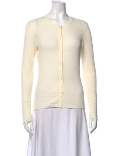 Pre-owned James Perse Linen Crew Neck Sweater In Neutral