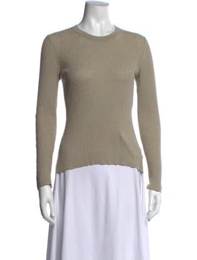 Pre-owned James Perse Linen Crew Neck Sweater In Neutrals
