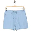 James Perse Linen Drawstring Shorts In Delta Pigment