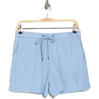 James Perse Linen Drawstring Shorts In Delta Pigment