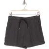 James Perse Linen Drawstring Shorts In Magma Pigment