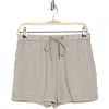 James Perse Linen Drawstring Shorts In Silt Pigment