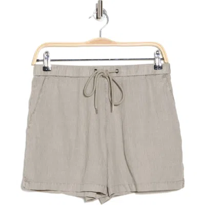 James Perse Linen Drawstring Shorts In Silt Pigment