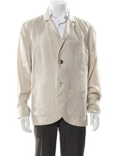 Pre-owned James Perse Linen Jacket In Neutral