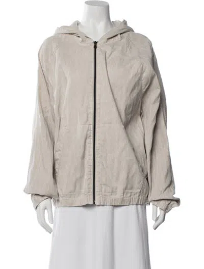 Pre-owned James Perse Linen Jacket In Neutrals