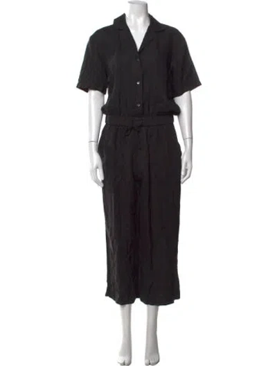 Pre-owned James Perse Linen Jumpsuit In Black