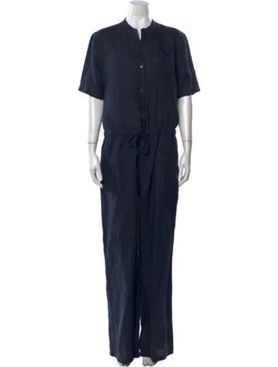 Pre-owned James Perse Linen Jumpsuit In Blue