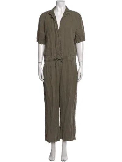 Pre-owned James Perse Linen Jumpsuit In Green