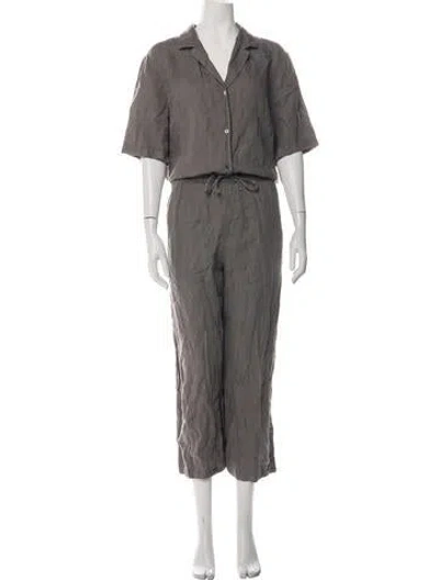 Pre-owned James Perse Linen Jumpsuit In Grey
