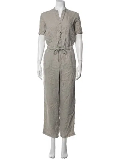 Pre-owned James Perse Linen Jumpsuit In Grey