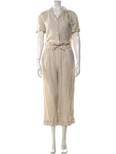 Pre-owned James Perse Linen Jumpsuit In Neutral
