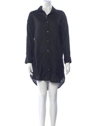 Pre-owned James Perse Linen Knee-length Dress In Blue