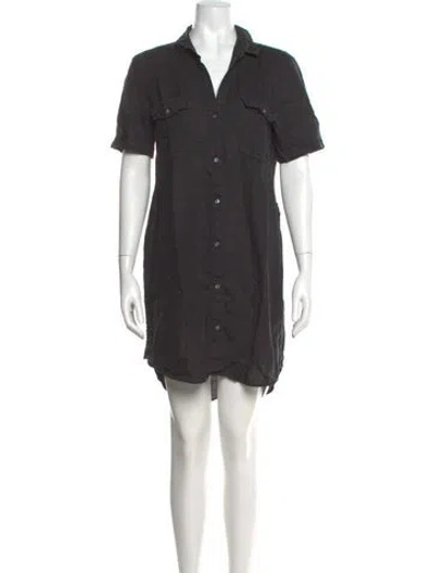 Pre-owned James Perse Linen Knee-length Dress In Gray