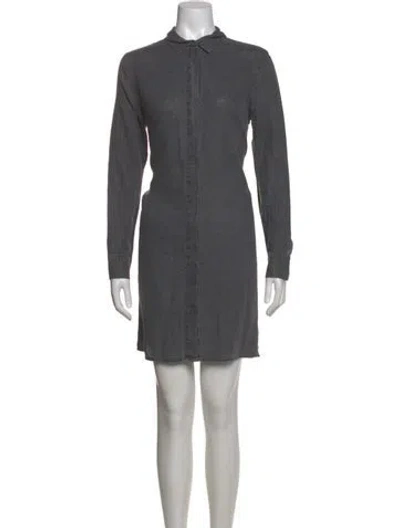 Pre-owned James Perse Linen Knee-length Dress In Gray