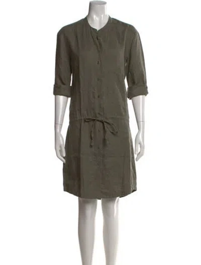 Pre-owned James Perse Linen Knee-length Dress In Gray