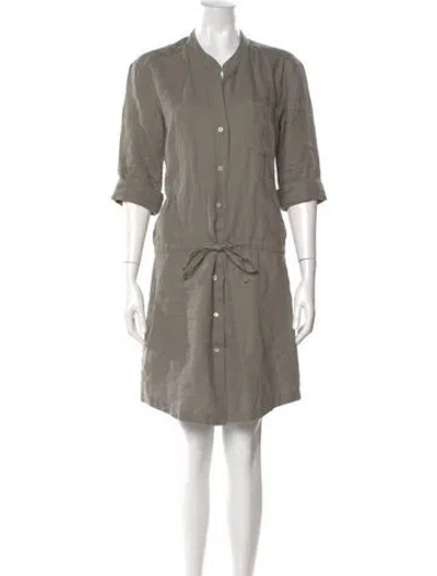 Pre-owned James Perse Linen Knee-length Dress In Neutral