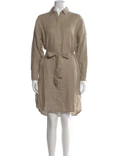 Pre-owned James Perse Linen Knee-length Dress In Neutral