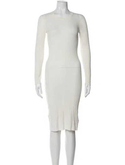 Pre-owned James Perse Linen Knee-length Dress In Neutral