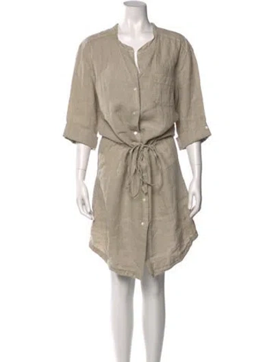 Pre-owned James Perse Linen Knee-length Dress W/ Tags In Gray