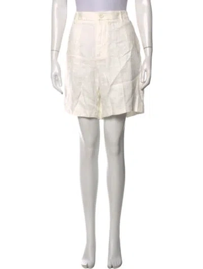 Pre-owned James Perse Linen Knee-length Shorts W/ Tags In Neutrals