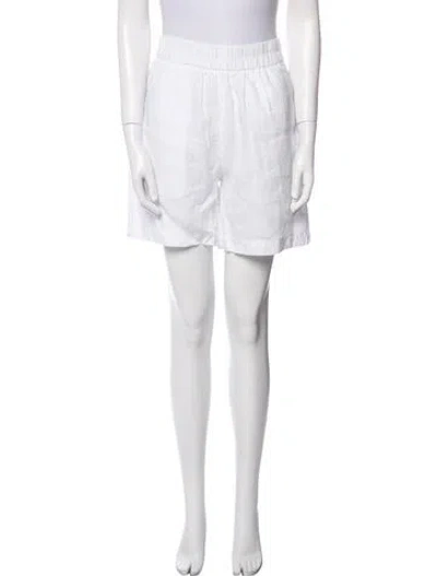 Pre-owned James Perse Linen Knee-length Shorts In White