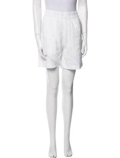 Pre-owned James Perse Linen Knee-length Shorts In White
