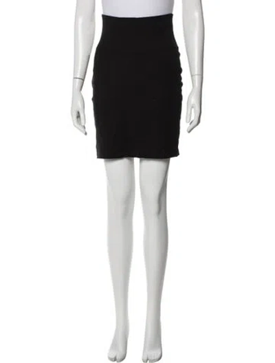 Pre-owned James Perse Linen Knee-length Skirt In Black
