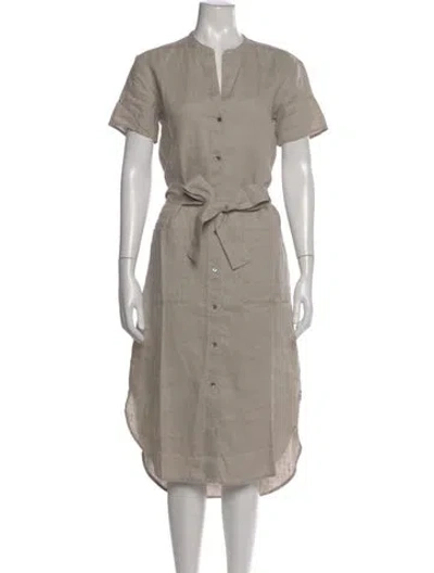 Pre-owned James Perse Linen Long Dress W/ Tags In Gray