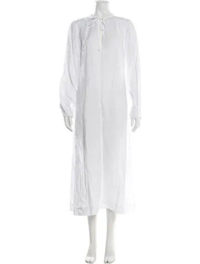 Pre-owned James Perse Linen Long Dress In White