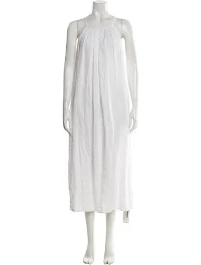 Pre-owned James Perse Linen Long Dress In White