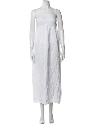 Pre-owned James Perse Linen Long Dress In White