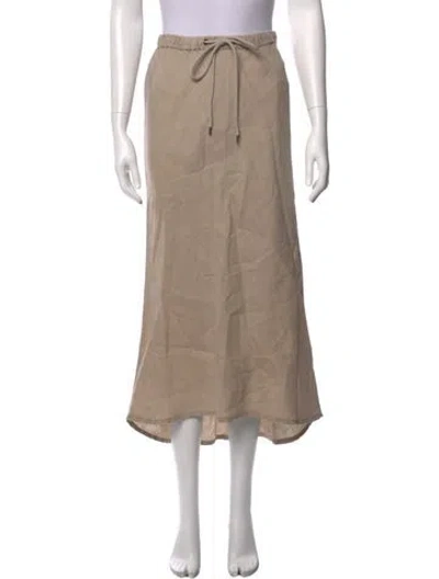 Pre-owned James Perse Linen Long Skirt In Neutral