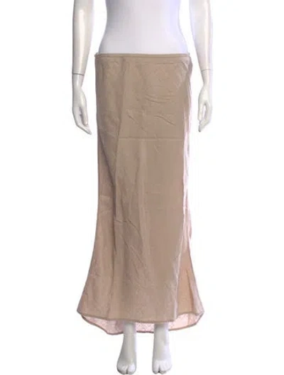Pre-owned James Perse Linen Long Skirt In Neutrals