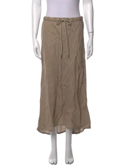 Pre-owned James Perse Linen Long Skirt In Neutrals
