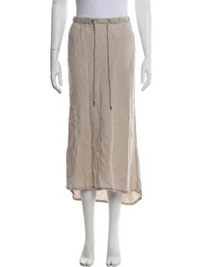 Pre-owned James Perse Linen Long Skirt In Neutrals