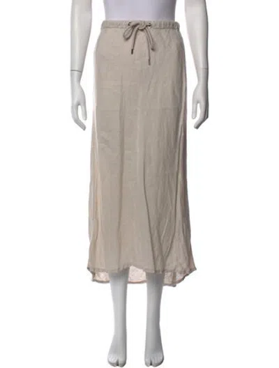 Pre-owned James Perse Linen Long Skirt In Neutrals