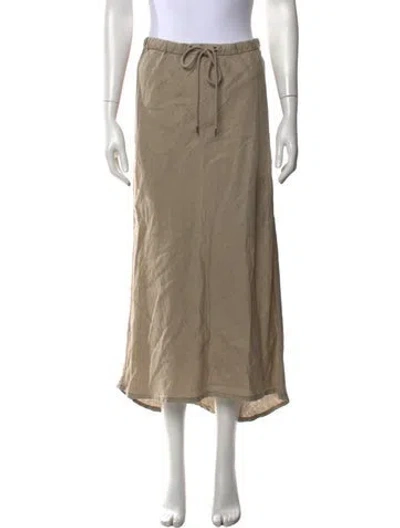 Pre-owned James Perse Linen Long Skirt W/ Tags In Neutrals