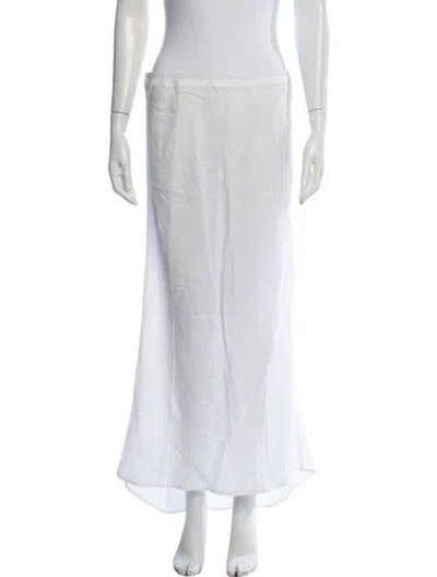 Pre-owned James Perse Linen Long Skirt In White