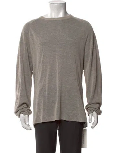 Pre-owned James Perse Linen Long Sleeve Shirt In Grey