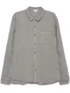 James Perse Linen Long-sleeves Shirt In Grey