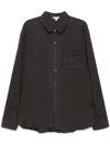 James Perse Linen Long-sleeves Shirt In Grey