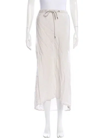 Pre-owned James Perse Linen Midi Length Skirt In Neutral