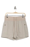 James Perse Linen Military Shorts In Mineral