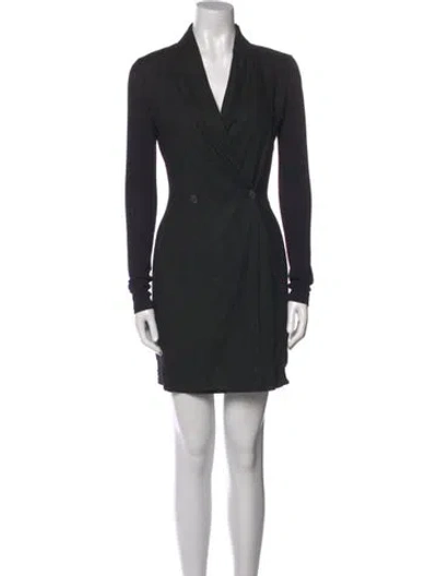 Pre-owned James Perse Linen Mini Dress In Black