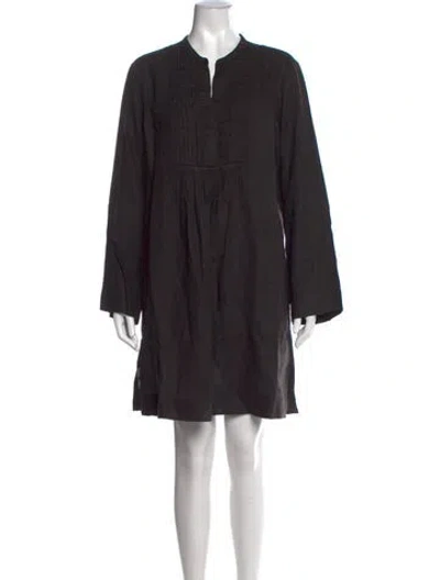 Pre-owned James Perse Linen Mini Dress In Black