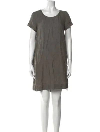 Pre-owned James Perse Linen Mini Dress In Gray