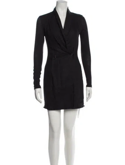 Pre-owned James Perse Linen Mini Dress In Gray