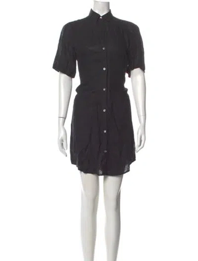 Pre-owned James Perse Linen Mini Dress In Gray